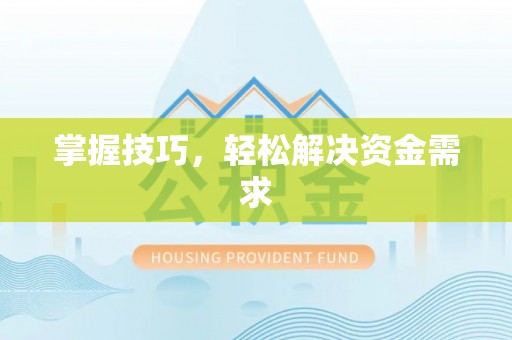 柳州掌握技巧，轻松解决资金需求