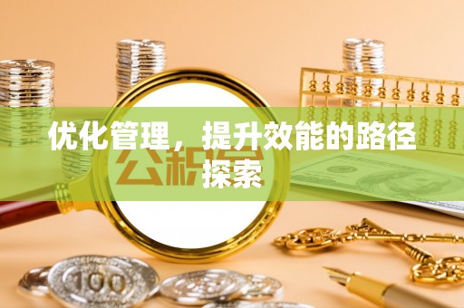 柳州优化管理，提升效能的路径探索