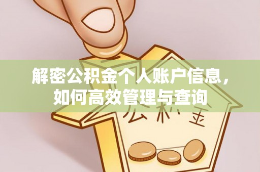 柳州解密公积金个人账户信息，如何高效管理与查询