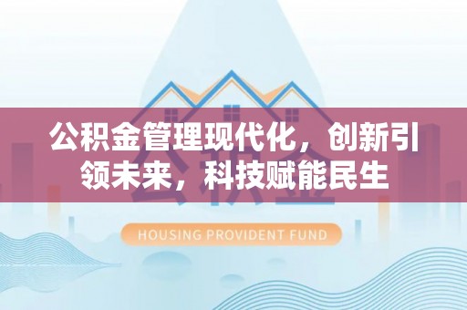 柳州公积金管理现代化，创新引领未来，科技赋能民生