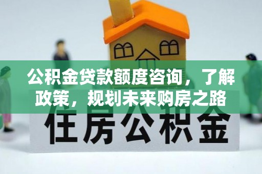 柳州公积金贷款额度咨询，了解政策，规划未来购房之路